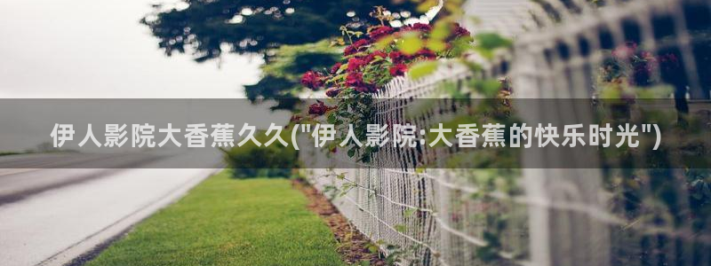 大伊人香蕉网视频